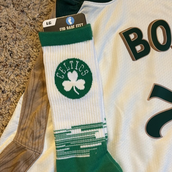 Boston Celtics jersey and socks combo, jersey small , socks LG , brand new ! - Picture 2 of 6